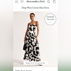 Abercrombie and Fitch NWT Drop Waist Midi Dress. SIZE M